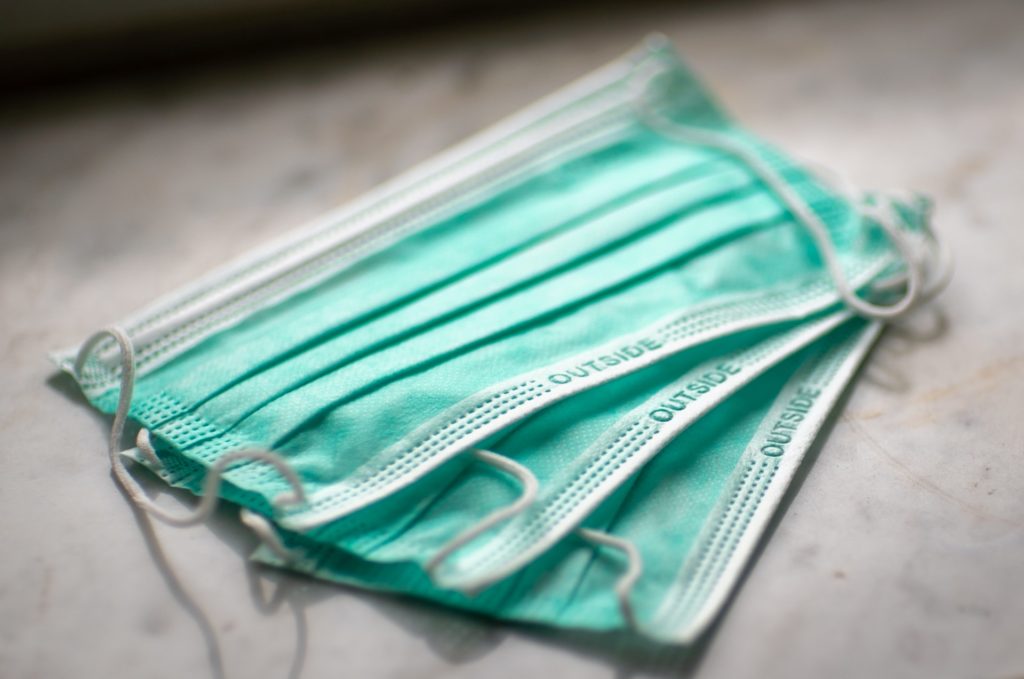 Photo of three surgical masks